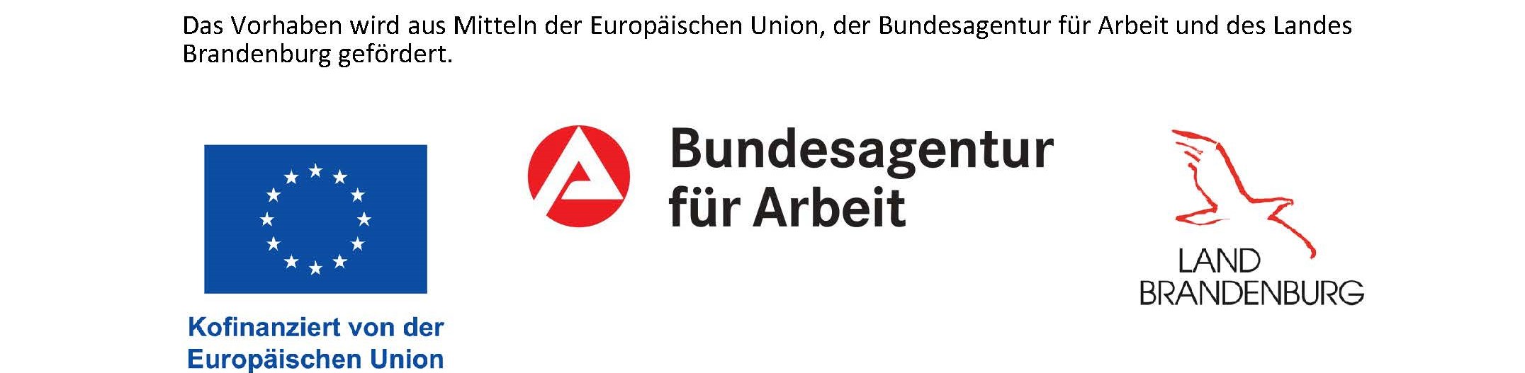 Sponsoren EU, Arbeitsagentur, Land Brandenburg